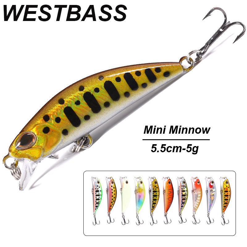 Fishing Lure Swimbait - WESTBASS 1PX Micro Minnow Lure 55mm-5g