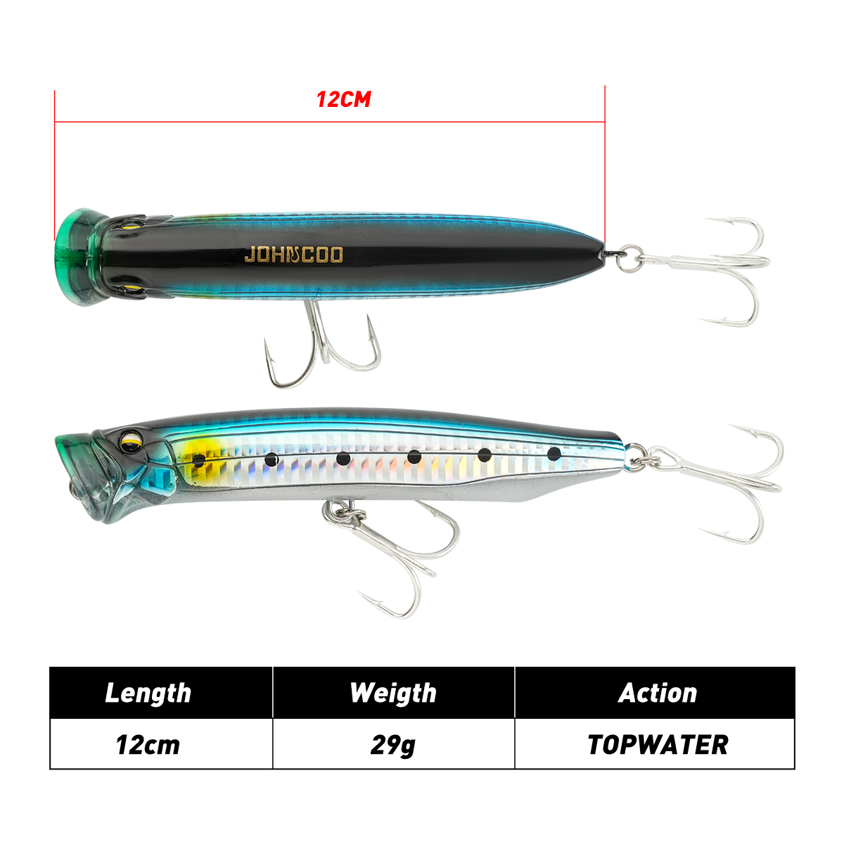 Fishing Lure Popper - Przynęta wędkarska Johncoo Popper, przynęta powierzchniowa