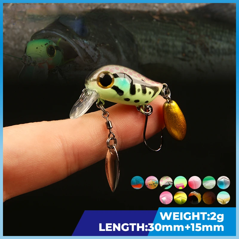 Fishing Lure Crankbait - Pływające mikrokrankbaity 30mm2g sztuczna powierzchnia Wake