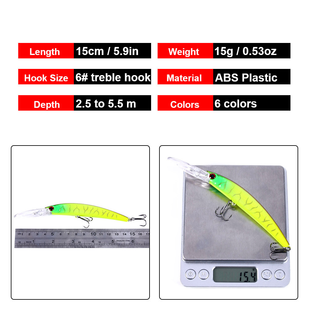 1 sztuk 15cm 15g głębokie nurk – Fishing Lure Jerkbait recenzja i cena