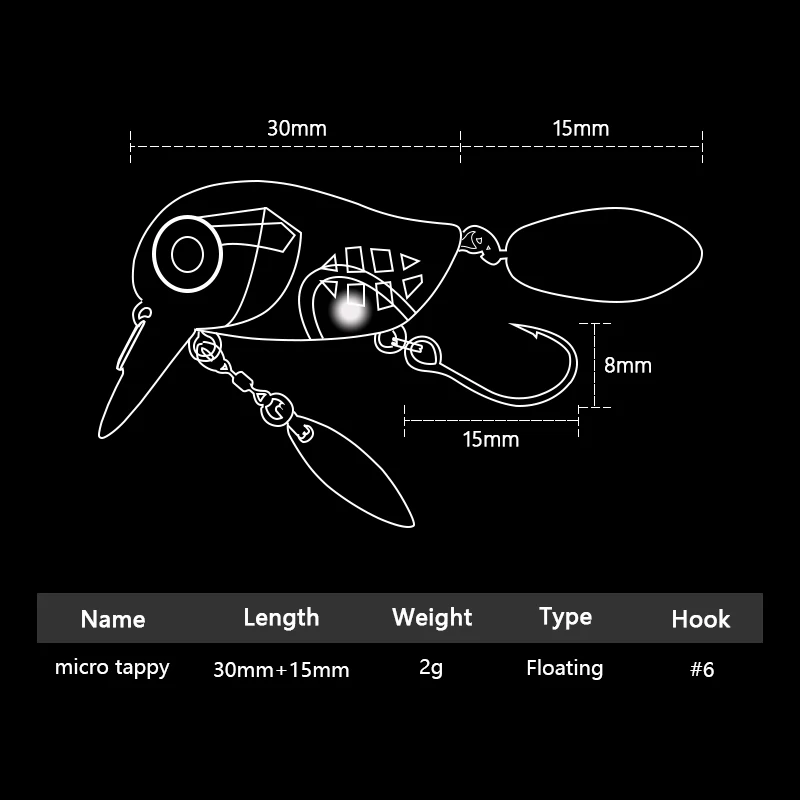 Pływające mikrokrankbaity 30mm – Fishing Lure Crankbait recenzja i cena